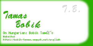 tamas bobik business card